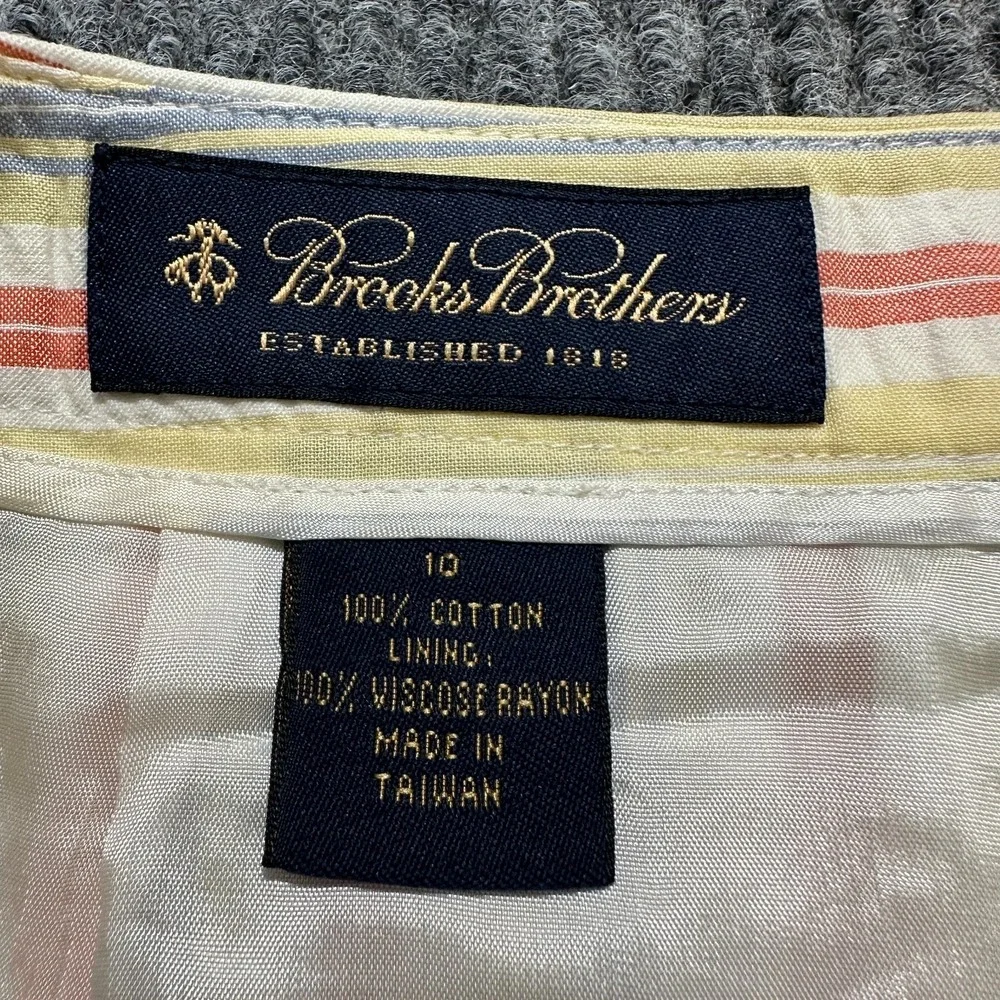 Brooks Brothers Womens Skirt Size 10 Multicolor Striped Office‎ Workwear